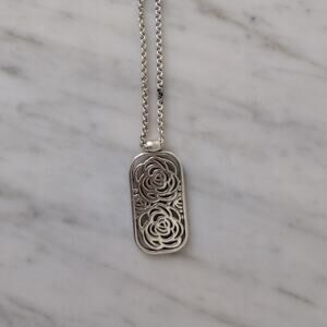 Retired Brighton Montana Rose Pendant Necklace